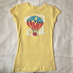 Yellow graphic ‘The Sky is the Limit’ long t-shirt